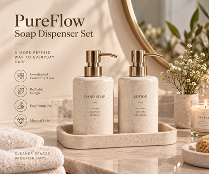 PureFlow Soap Dispenser Set🧼🤍