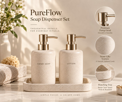 PureFlow Soap Dispenser Set🧼🤍