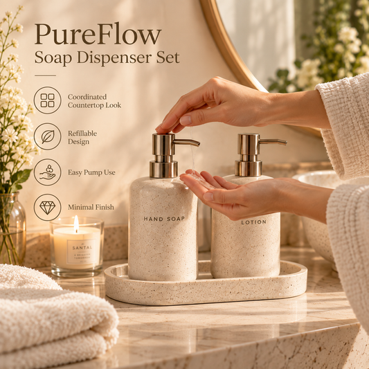 PureFlow Soap Dispenser Set🧼🤍