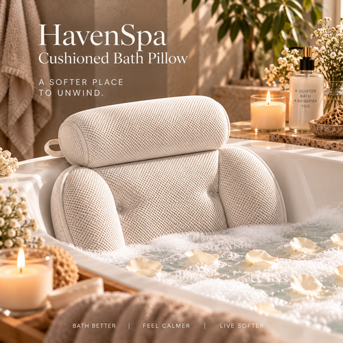 HavenSpa Cushioned Bath Pillow 🛁☁️