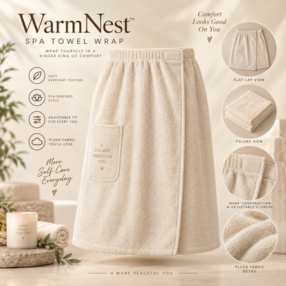 WarmNest Spa Towel Wrap 🤍🧖‍♀️