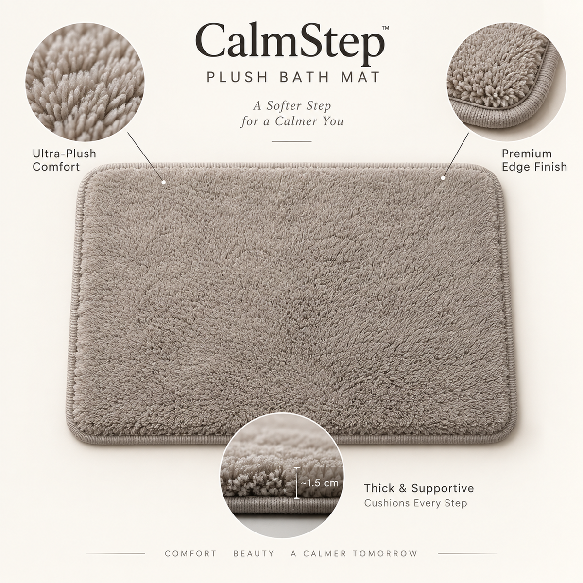CalmStep Plush Bath Mat ☁️🦶
